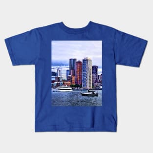 Boston MA - Inner Harbor Near New England Aquarium Kids T-Shirt